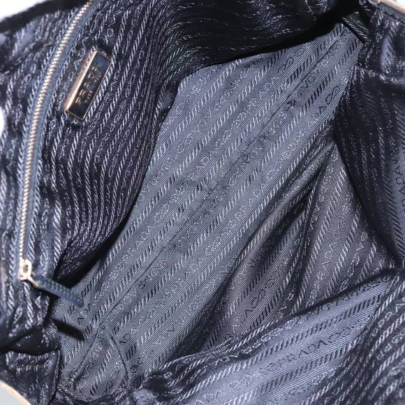 PRADA Hand Bag Nylon Black Gold Auth 101157 - Picture 10 of 16